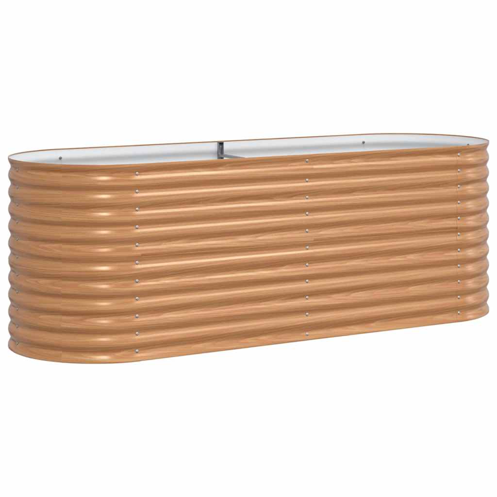 vidaXL Ανεβασμένο Κρεβάτι Καφέ 240 x 80 x 81 cm Ατσάλι