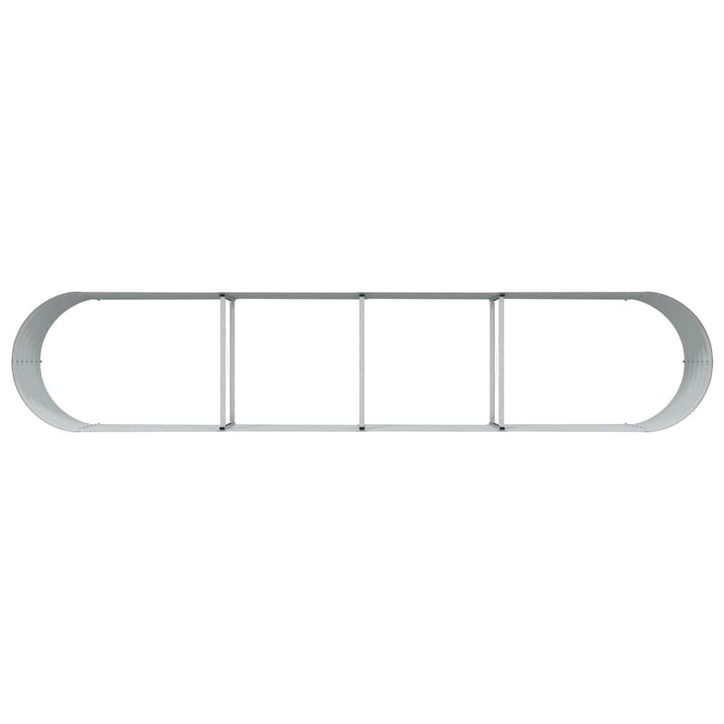 vidaXL Ανυψωμένο Κρεβάτι Κήπου Καφέ με Ξυλένια Εμφάνιση 400x80x44 εκ. Χάλυβα