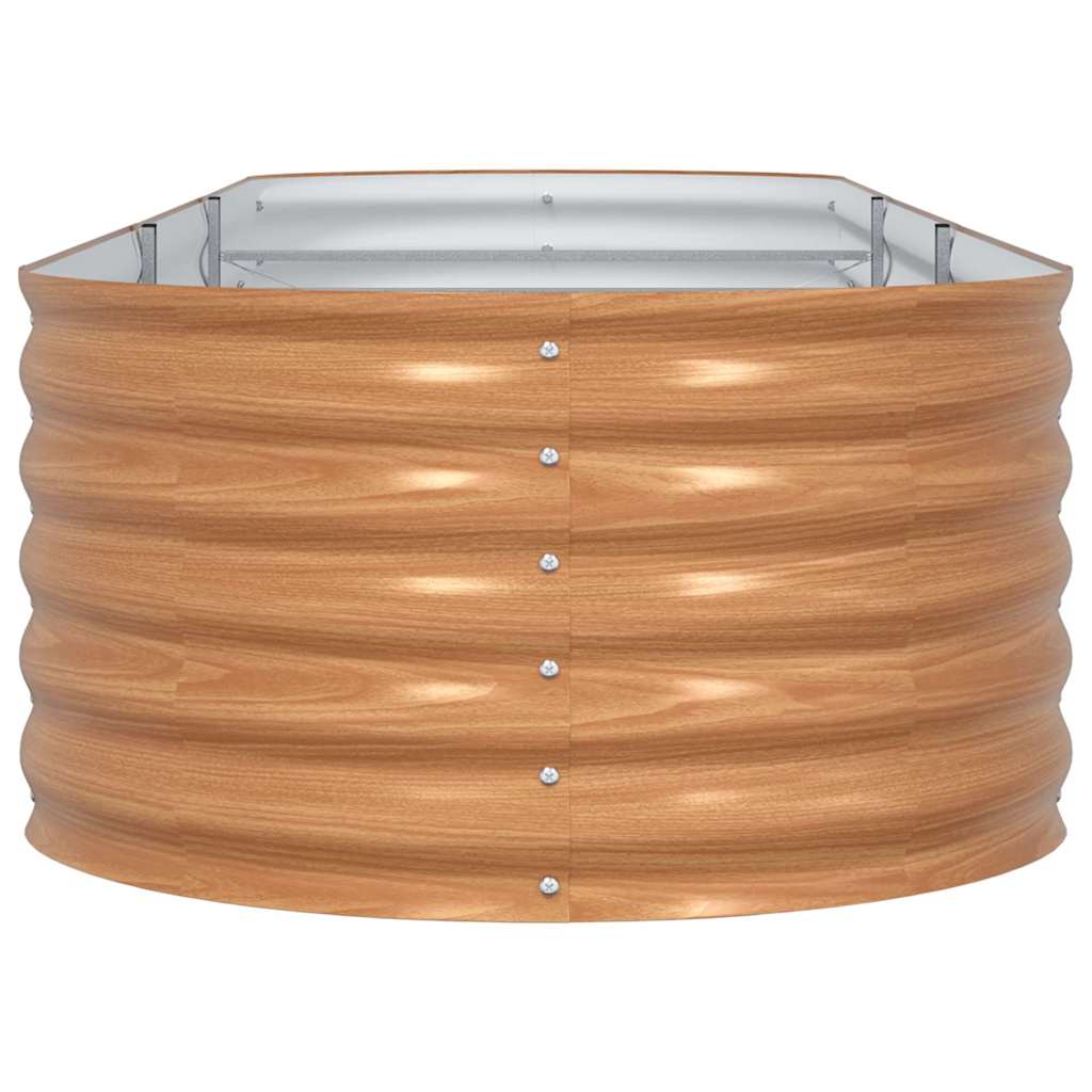 vidaXL Υπερυψωμένη Ζαρντινιέρα Καφέ 320 x 80 x 44 cm Ατσάλι