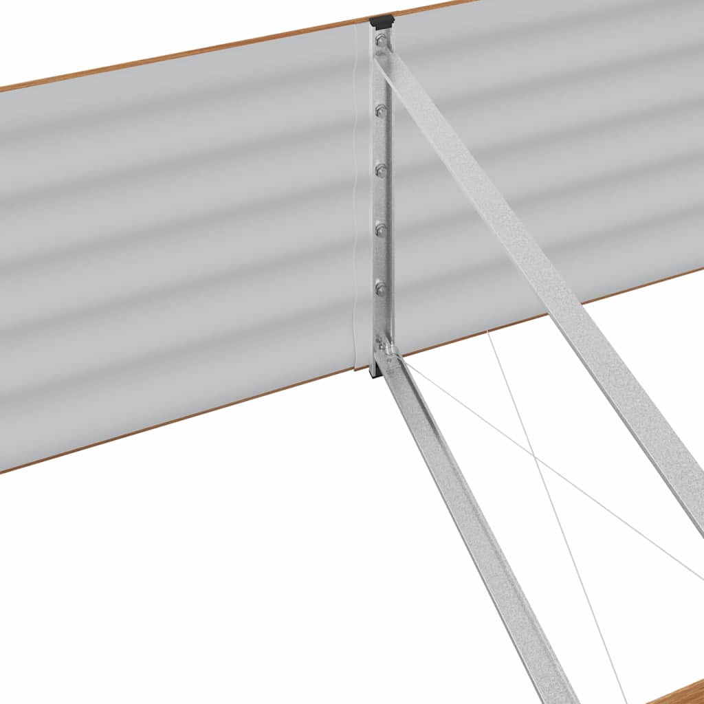 vidaXL Υπερυψωμένη Ζαρντινιέρα Καφέ 240 x 80 x 44 cm Ατσάλι