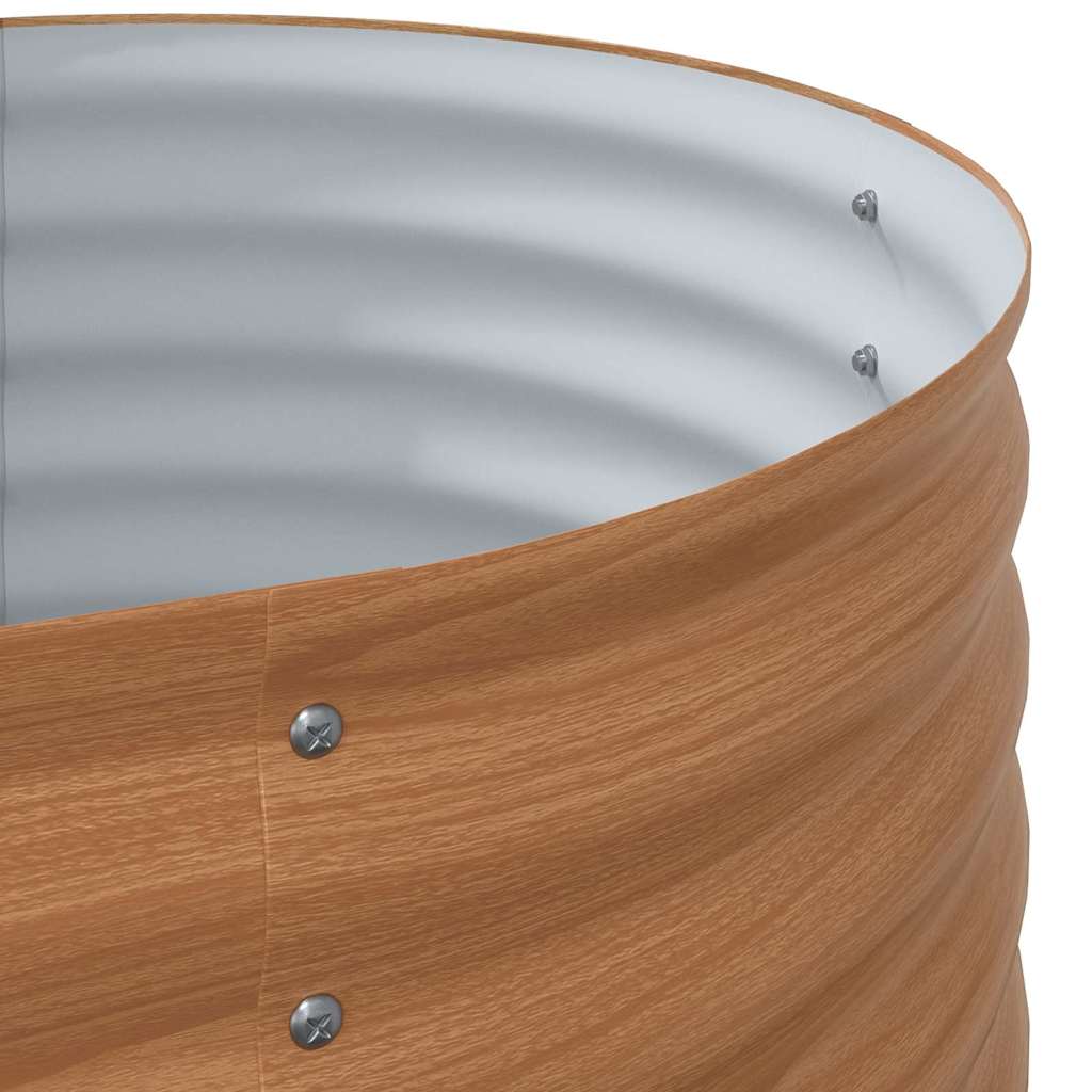 vidaXL Υπερυψωμένη Ζαρντινιέρα Καφέ 240 x 80 x 44 cm Ατσάλι
