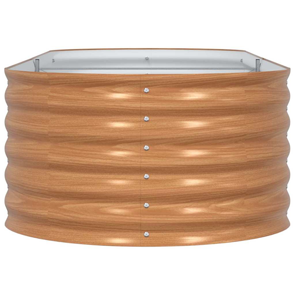 vidaXL Υπερυψωμένη Ζαρντινιέρα Καφέ 240 x 80 x 44 cm Ατσάλι