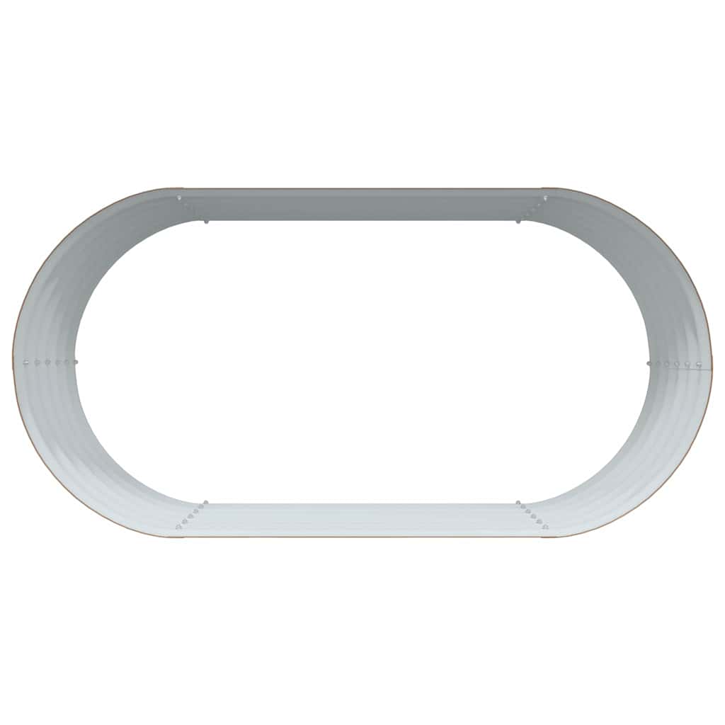 vidaXL Καφέ Ανασηκωμένο Κρεβάτι Κήπου με Μοριά Ξύλου 160x80x44 εκ. Χάλυβα