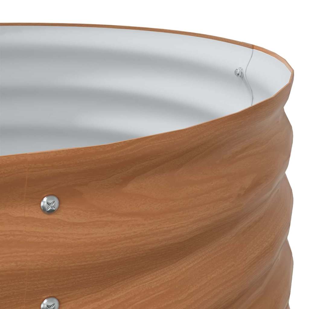 vidaXL Υπερυψωμένη Ζαρντινιέρα Καφέ 80 x 80 x 44 cm Ατσάλι