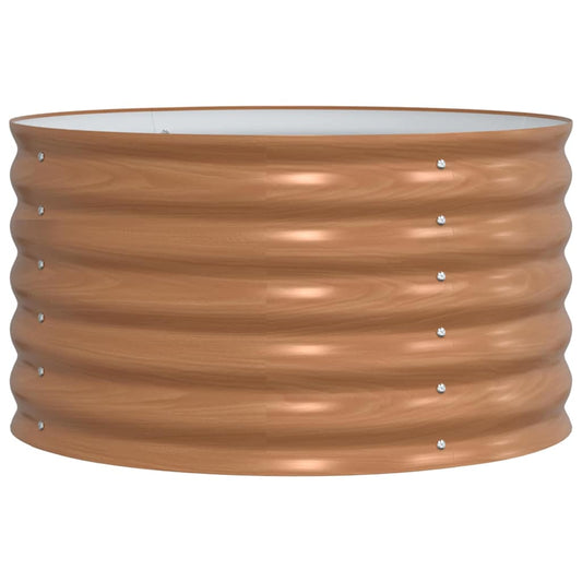 vidaXL Υπερυψωμένη Ζαρντινιέρα Καφέ 80 x 80 x 44 cm Ατσάλι