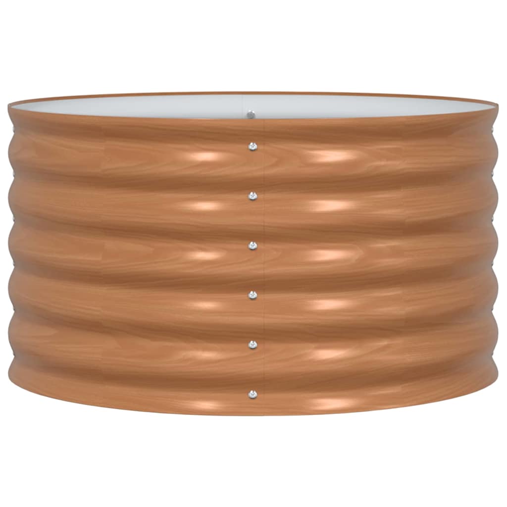 vidaXL Υπερυψωμένη Ζαρντινιέρα Καφέ 80 x 80 x 44 cm Ατσάλι