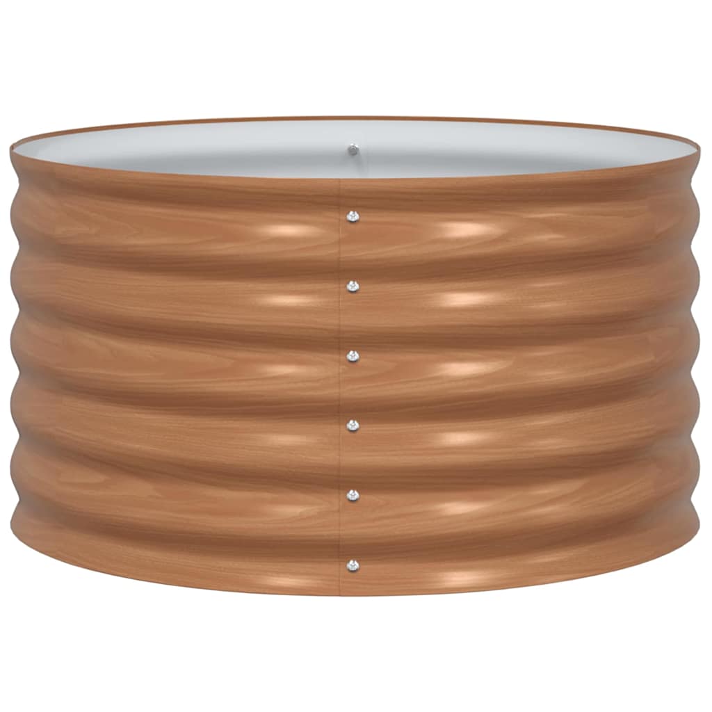 vidaXL Υπερυψωμένη Ζαρντινιέρα Καφέ 80 x 80 x 44 cm Ατσάλι