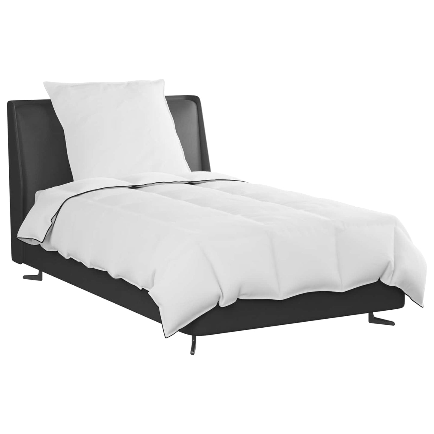 vidaXL Πάπλωμα με μαξιλάρι 2 pcs Λευκό 135 x 200 cm Πούπουλο