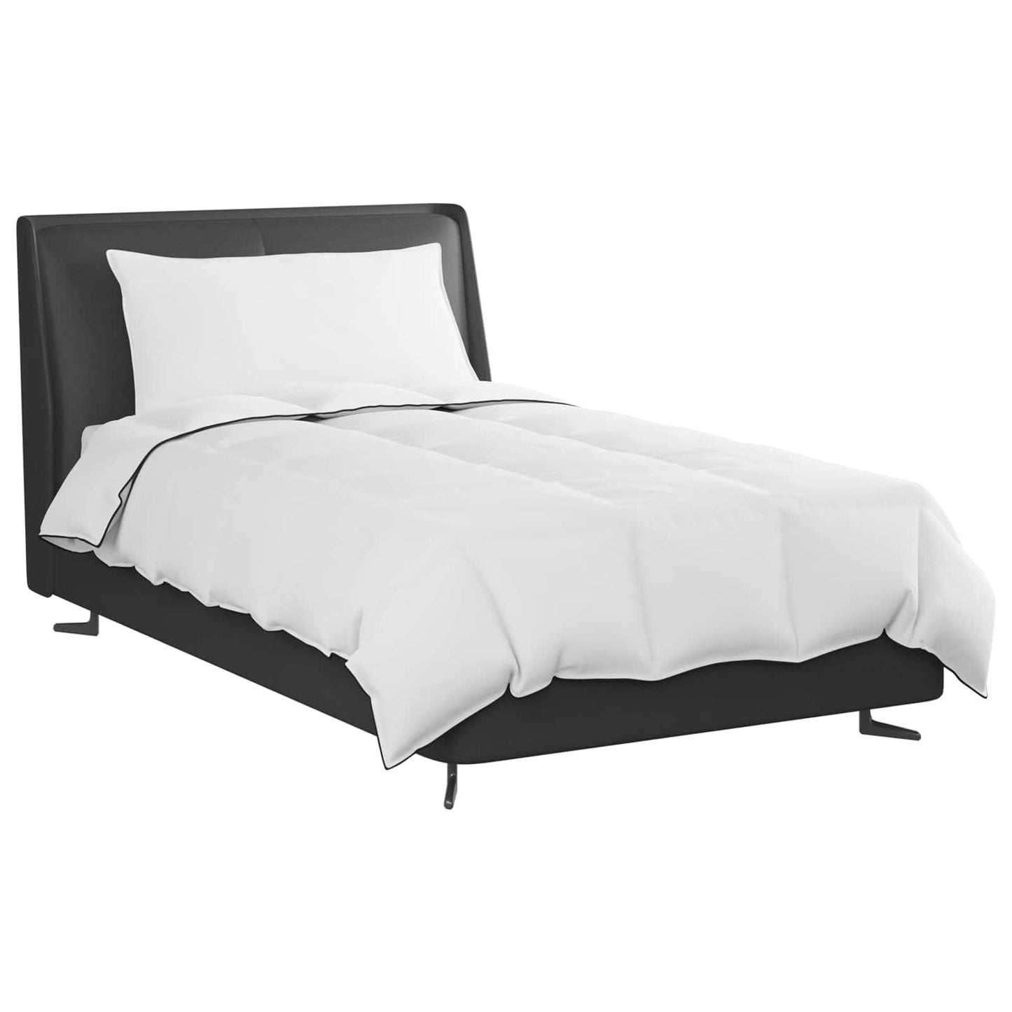 vidaXL Χειμερινό Παπλωματοθήκη με μαξιλάρι 2 pcs Λευκό Φτέρος