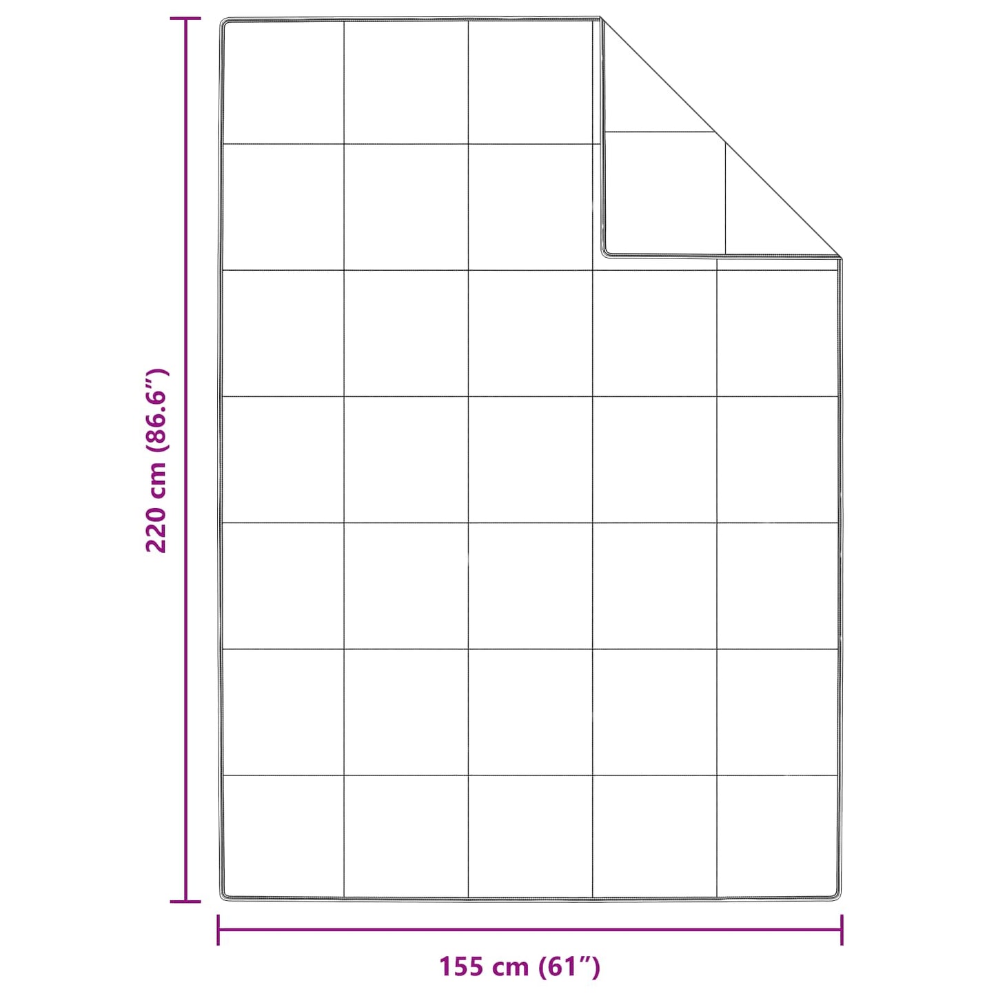 vidaXL Καλοκαιρινό Παπλωματοθήκη με μαξιλάρι 2 pcs Λευκό Φτέρος