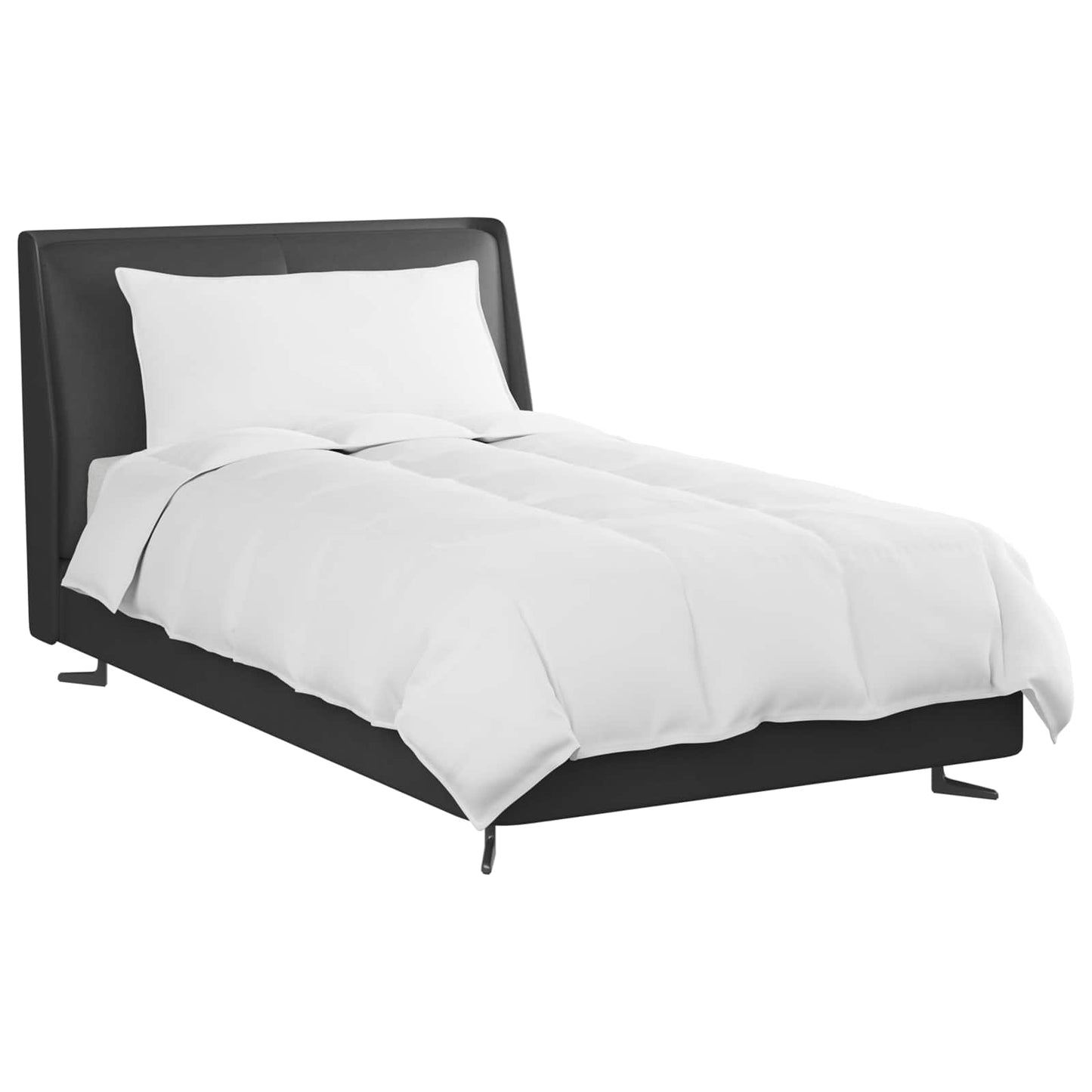 vidaXL Χειμερινό Παπλωματοθήκη με μαξιλάρι 2 pcs Λευκό Φτέρος