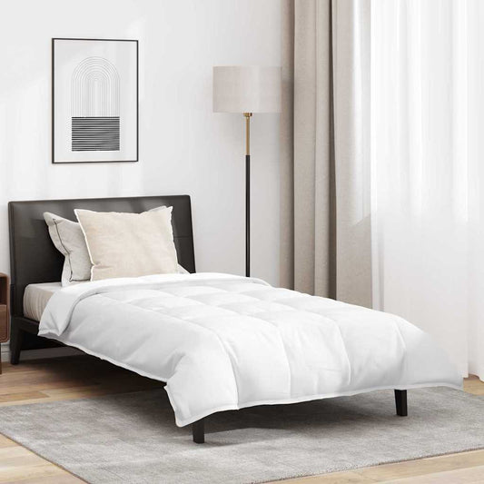 vidaXL Πάπλωμα με μαξιλάρι 2 pcs Λευκό 135 x 200 cm Πούπουλο