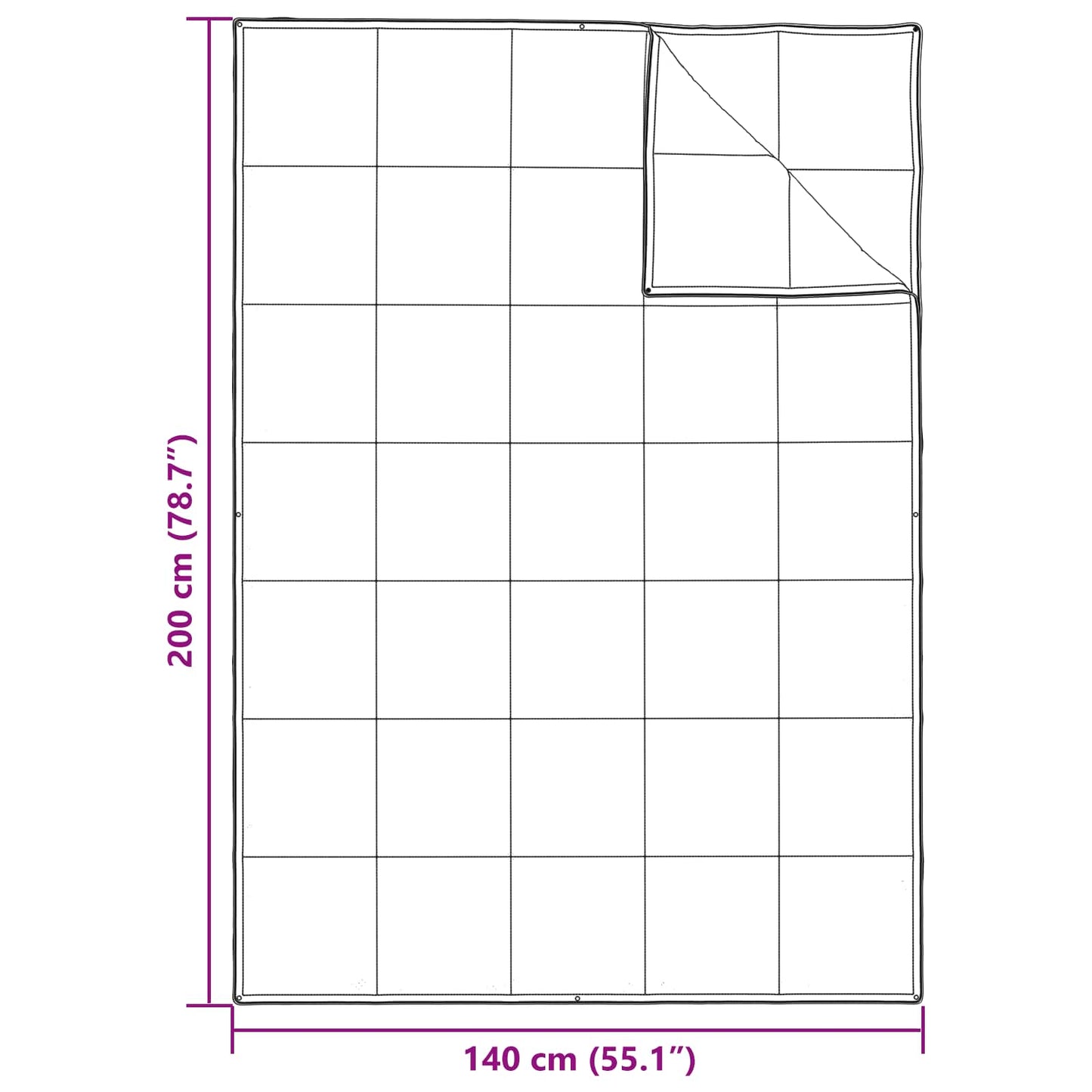 vidaXL Κουβέρτα 2 σε 1 με μαξιλάρι 2 pcs Λευκό Φτέρος