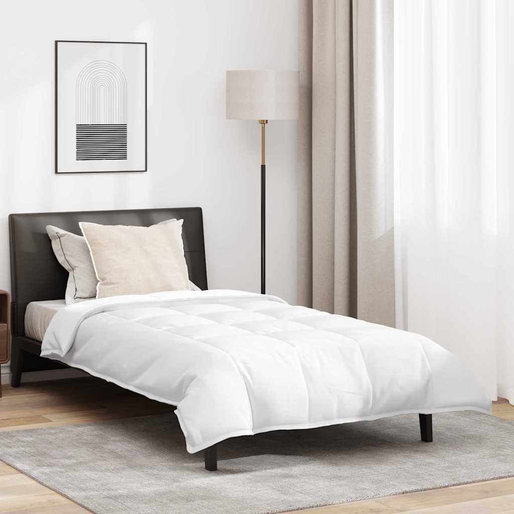 vidaXL Κουβέρτα 2 σε 1 με μαξιλάρι 2 pcs Λευκό Φτέρος