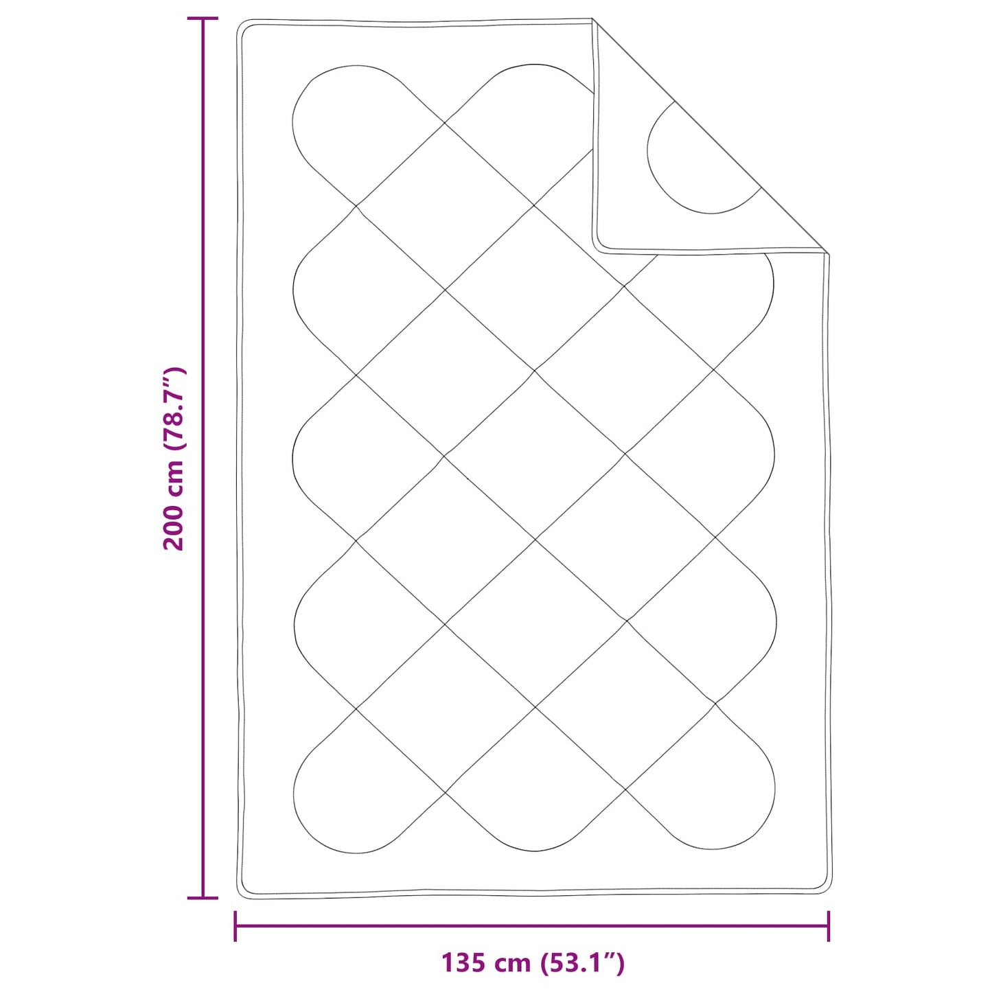 vidaXL Καλοκαιρινό Παπλωματοθήκη με μαξιλάρι 2 pcs Λευκό Μικροΐνες