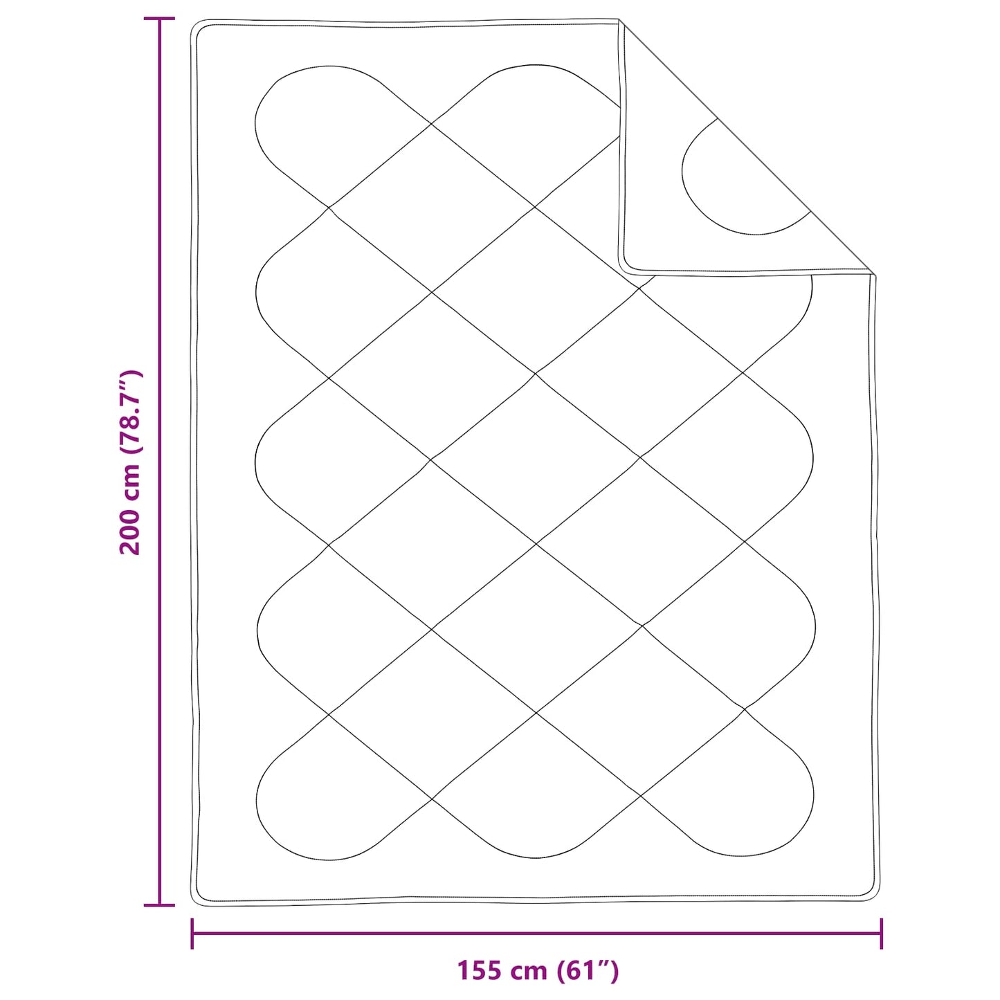 vidaXL Παπλωματοθήκη Ολόκληρης της Σεζόν 2 pcs Λευκό Μικροΐνες