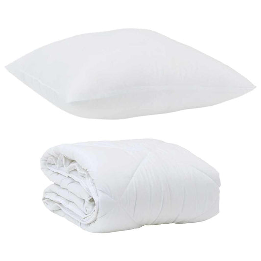 vidaXL Διπλωμένη Κουβέρτα Όλων των Εποχών Λευκό 140 x 200 cm Μικροΐνες