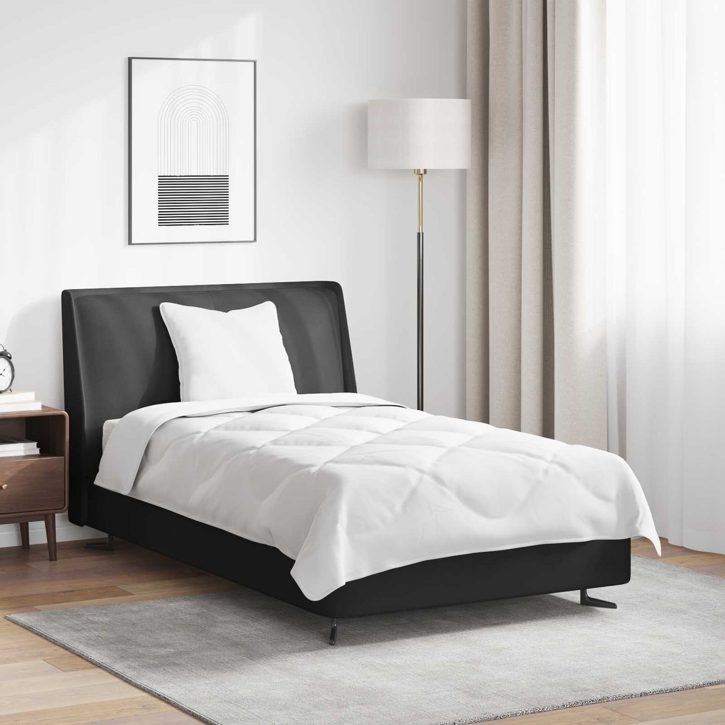 vidaXL Πάπλωμα με μαξιλάρι 2 pcs Λευκό Μικροΐνες