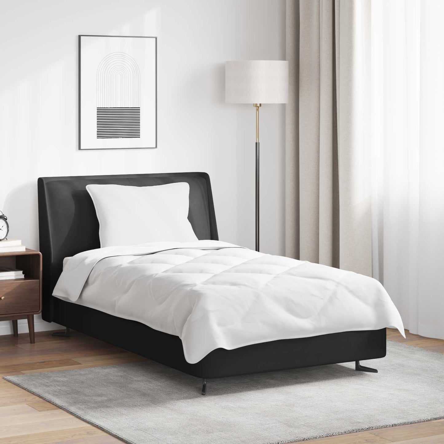 vidaXL Πάπλωμα με μαξιλάρι 2 pcs Λευκό Μικροΐνες