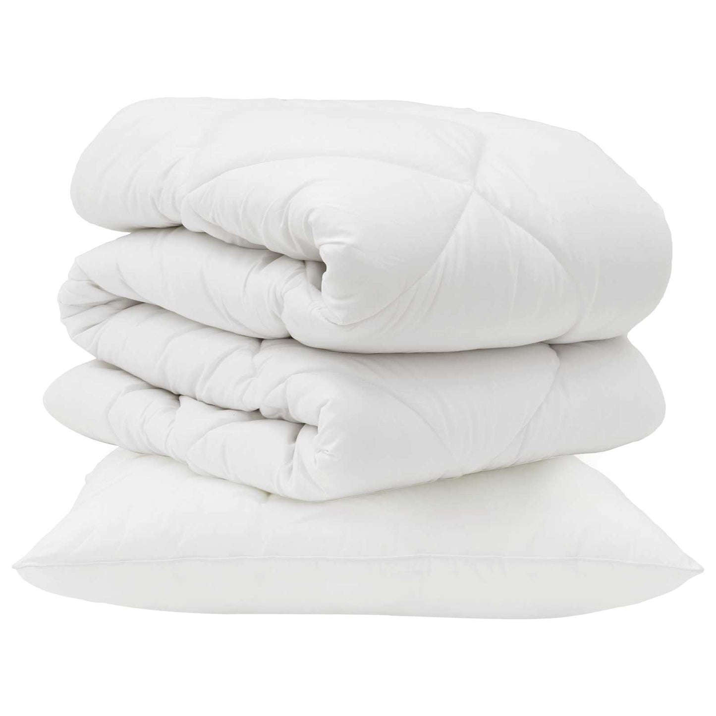 vidaXL Πάπλωμα με μαξιλάρι 2 pcs Λευκό Μικροΐνες