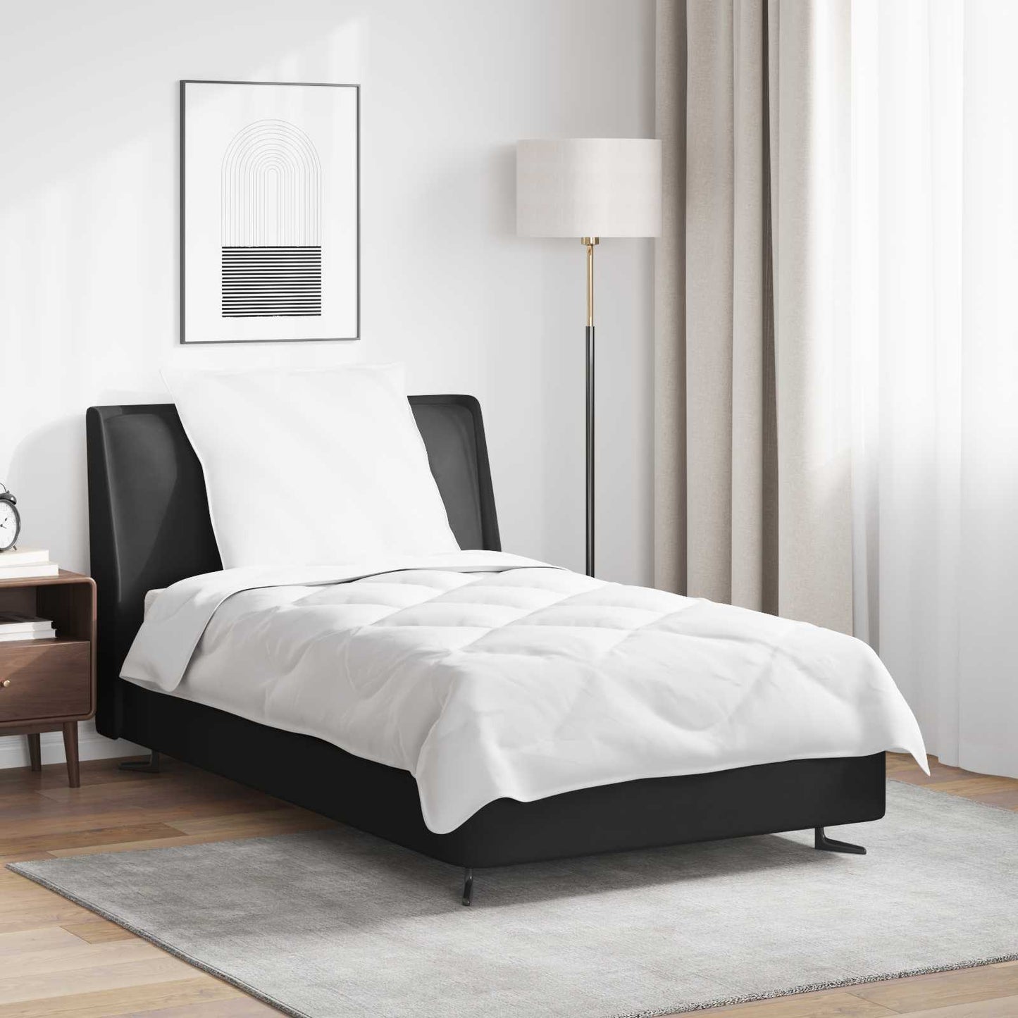 vidaXL Πάπλωμα με μαξιλάρι 2 pcs Λευκό Μικροΐνες