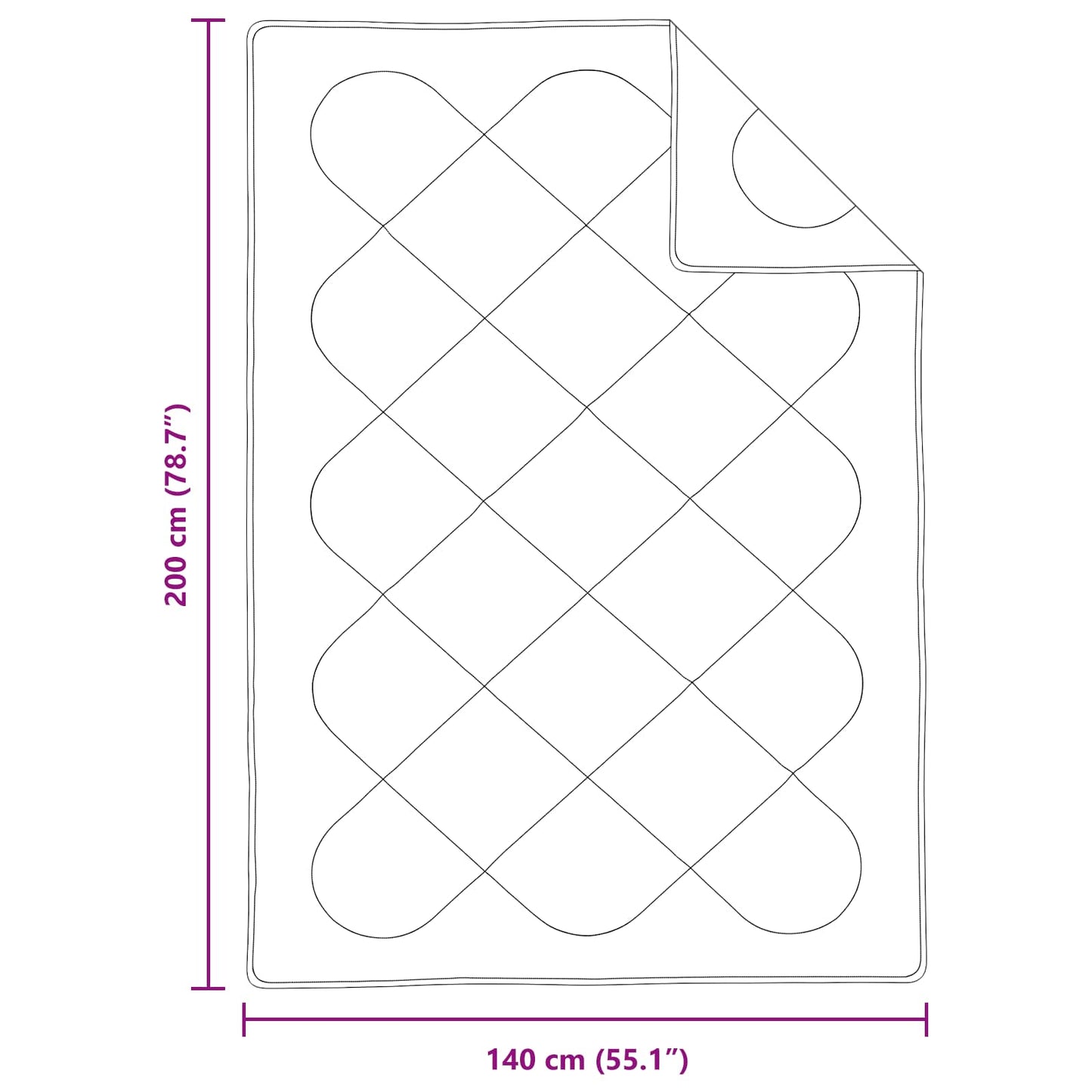 vidaXL Πάπλωμα με μαξιλάρι 2 pcs Λευκό Μικροΐνες