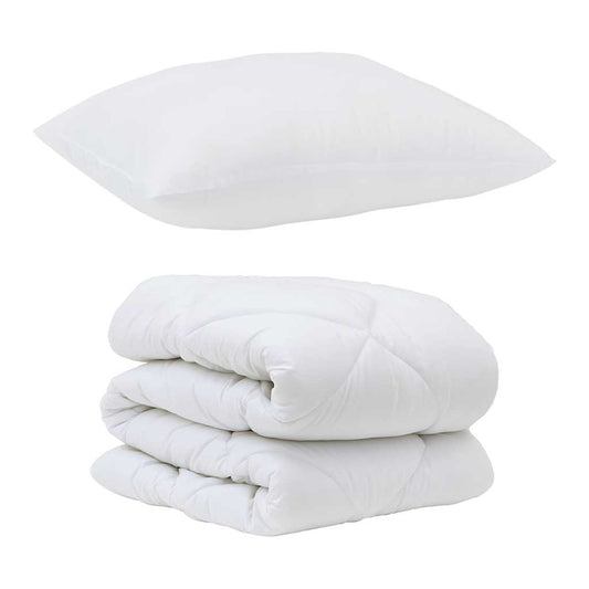 Set Παπλώματος Χειμώνα με μαξιλάρι 2 pcs Λευκό 135 x 200 cm Μικροΐνες