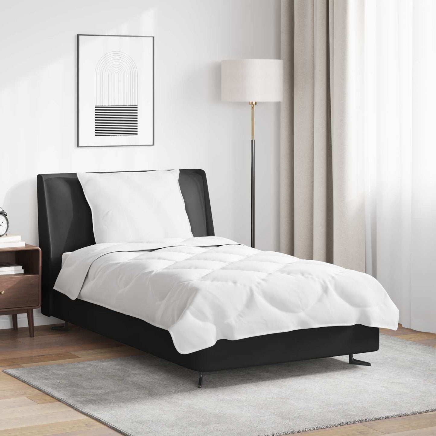 vidaXL Σετ Παπλωμάτων με μαξιλάρι 2 pcs Λευκό Μικροΐνες