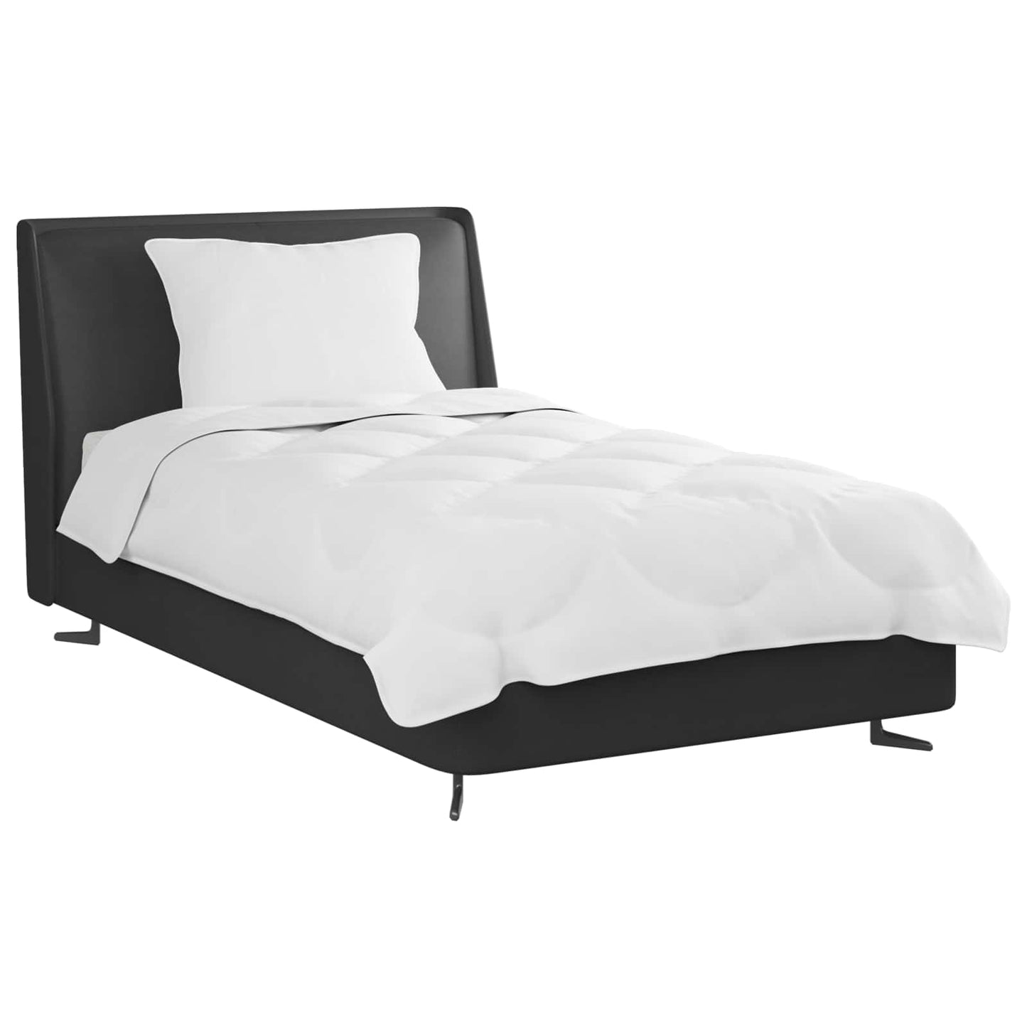 vidaXL Πάπλωμα με μαξιλάρι 2 pcs Λευκό 155 x 200 εκ. Μικροΐνες