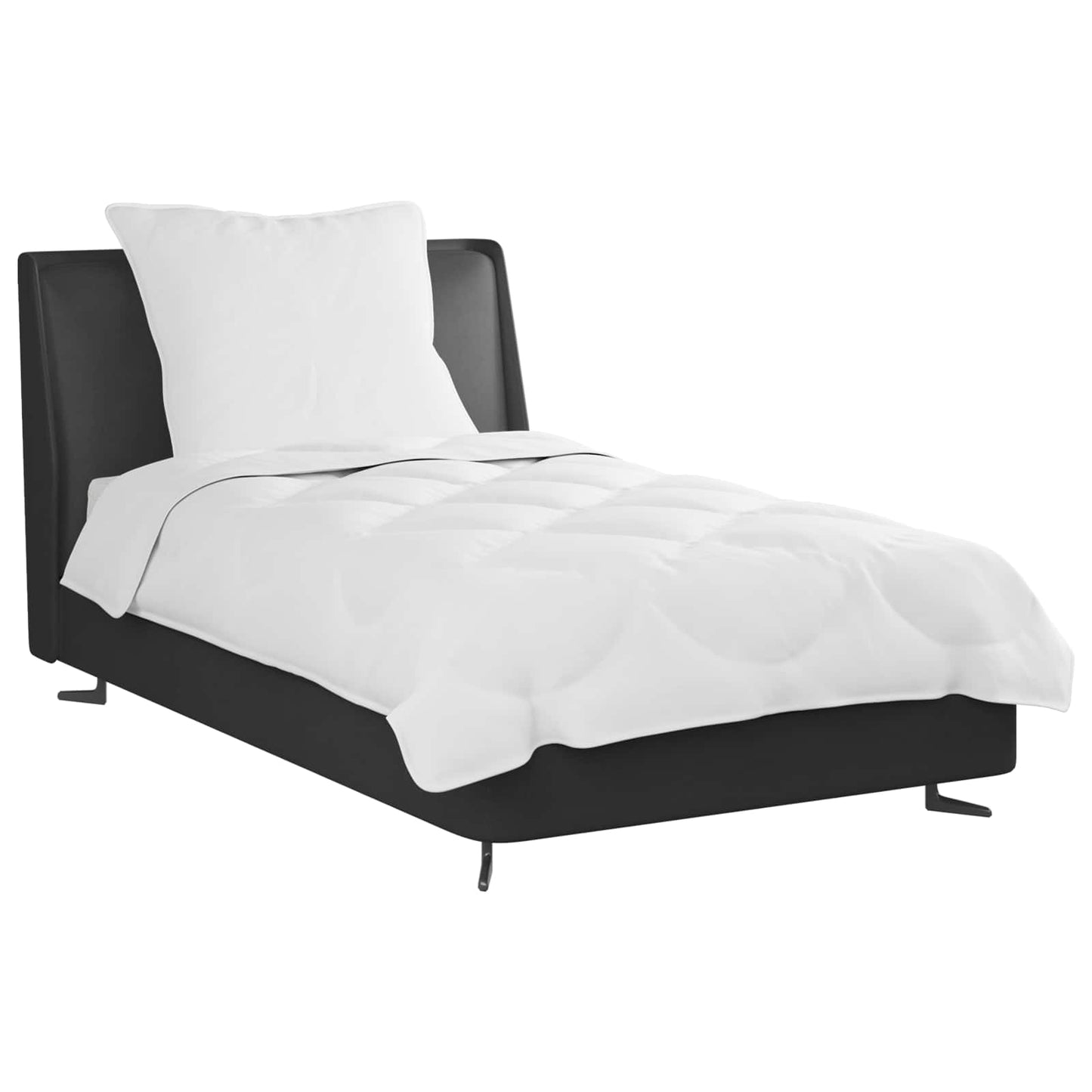 vidaXL Πάπλωμα με μαξιλάρι 2 pcs Λευκό 140 x 220 cm Μικροΐνες