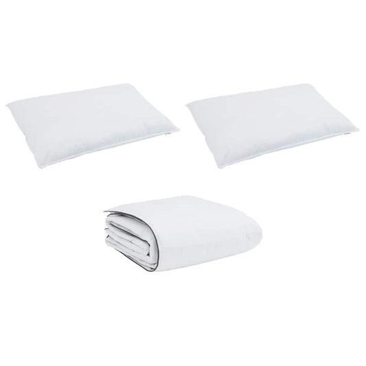 Set Παπλώματος Χειμώνα 3 pcs Λευκό 200 x 240 cm Μικροΐνες, Βαμβάκι