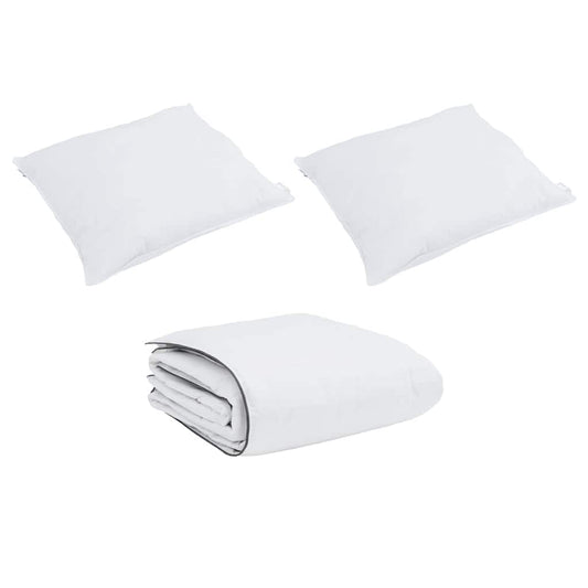 Set Παπλώματος Χειμώνα 3 pcs Λευκό 200 x 220 cm Μικροΐνες, Βαμβάκι