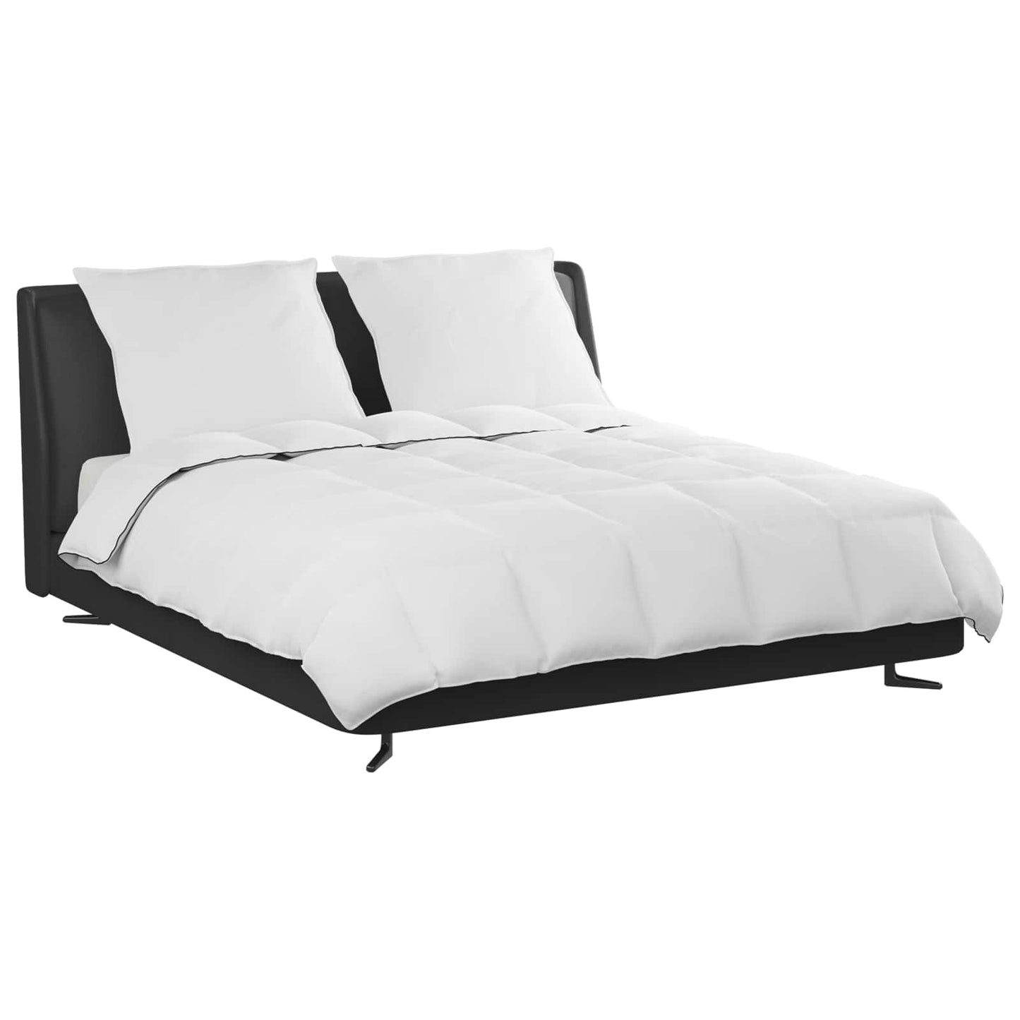 vidaXL Χειμερινό Παπλωματοθήκη με μαξιλάρι 3 pcs Λευκό Φτέρος