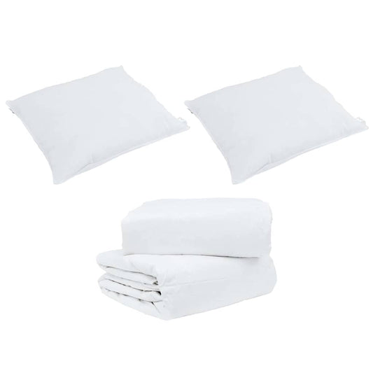 Set Παπλώματος Χειμώνα 3 pcs Λευκό 200 x 200 cm Μικροΐνες, Βαμβάκι
