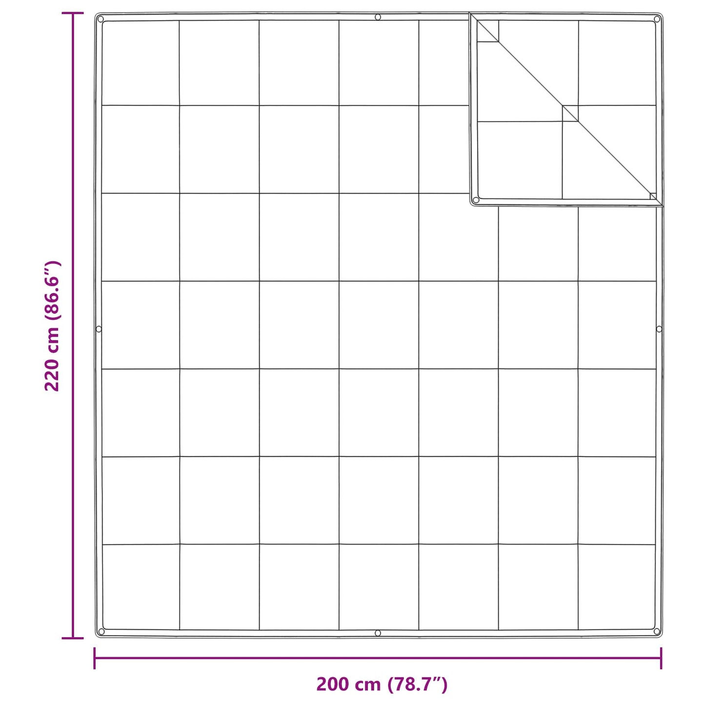 vidaXL Σετ Παπλωμάτων με μαξιλάρι 3 pcs Λευκό Φτέρος