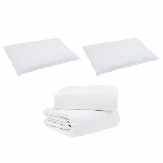 Set Παπλώματος Χειμώνα 3 pcs Λευκό 240 x 260 εκ. Μικροΐνες, Βαμβάκι
