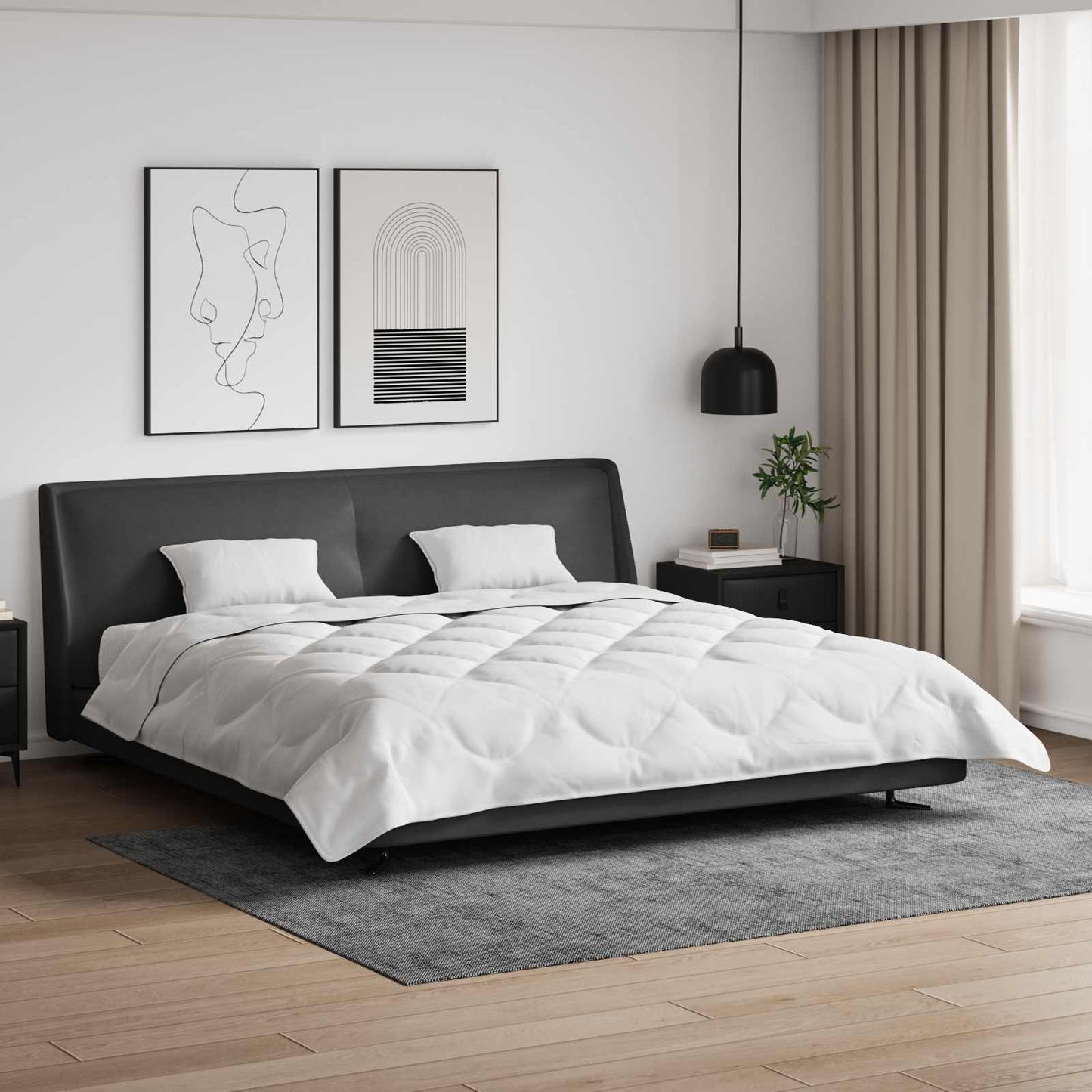 vidaXL Καλοκαιρινό Παπλωματοθήκη με μαξιλάρι 3 pcs Λευκό Μικροΐνες