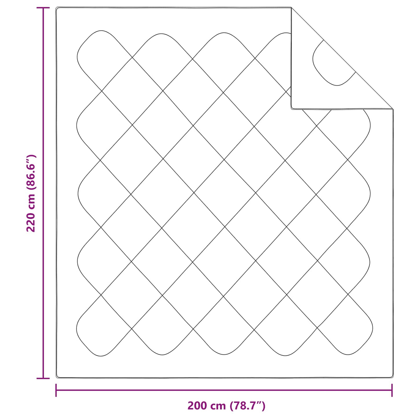 vidaXL Πάπλωμα με μαξιλάρι 3 pcs Λευκό Μικροΐνες