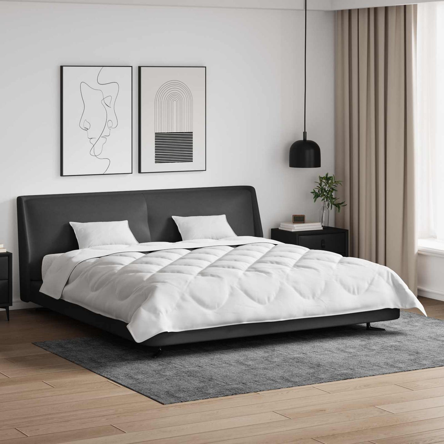 vidaXL Διπλωμένη Κουβέρτα Όλων των Εποχών 3 pcs Λευκό Μικροΐνες