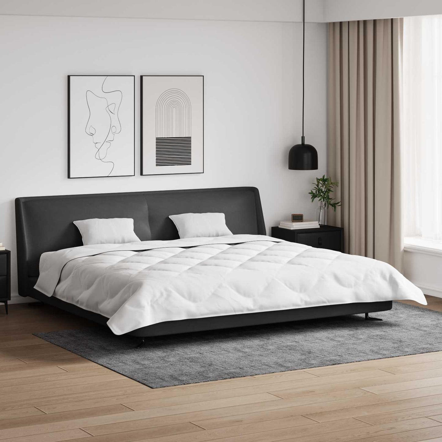 vidaXL Παπλωματοθήκη με Μαξιλάρια με μαξιλάρι 3 pcs Λευκό