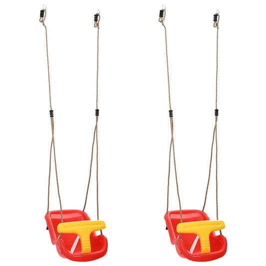 vidaXL Κούνια ρηλάξ 2 pcs Κόκκινο 36 x 43 x 42 εκ. Πλαστικό