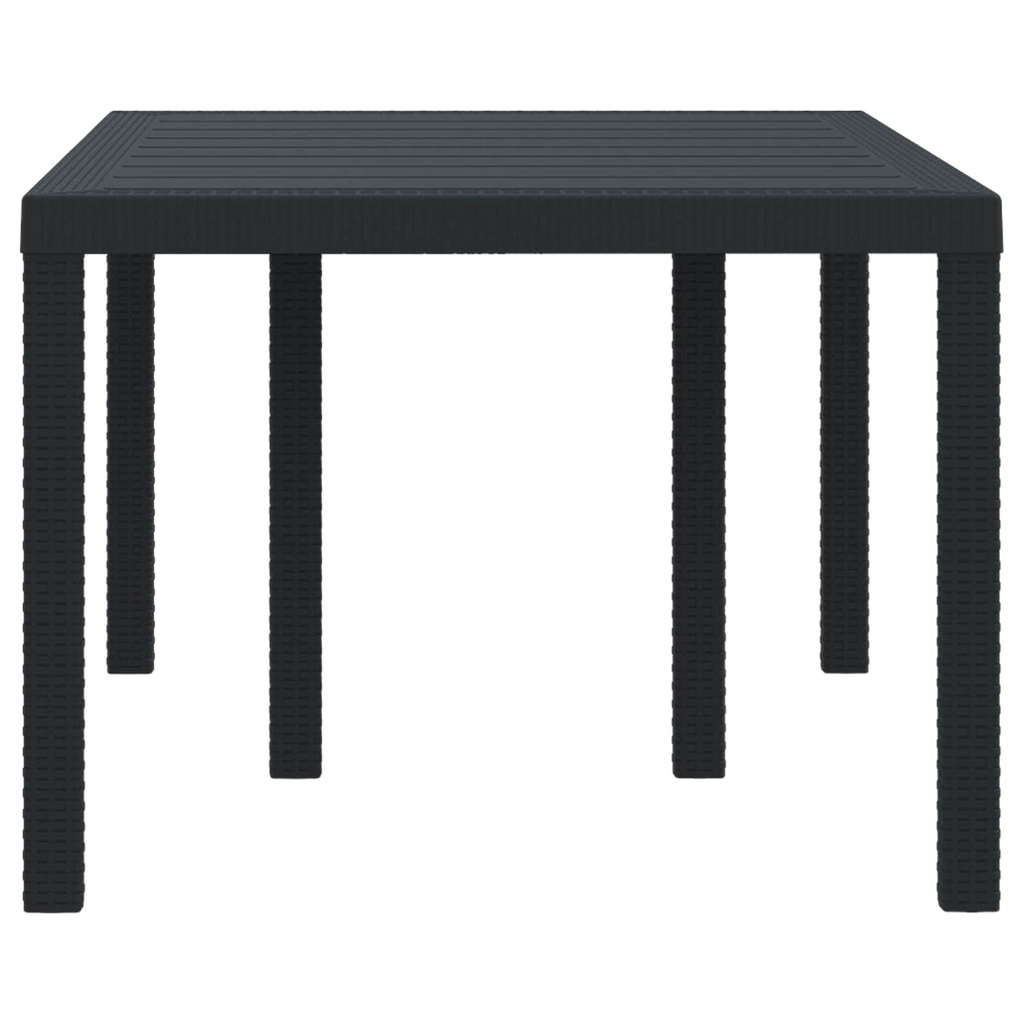 vidaXL Τραπέζι Κήπου Ανθρακί 150 x 100 x 73 εκ. συνθετικό ρατάν