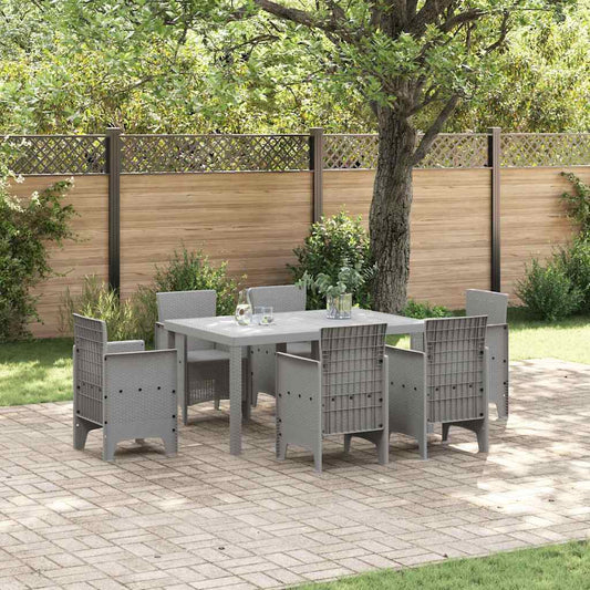 vidaXL Τραπέζι Κήπου Ανοιχτό γκρι 150 x 100 x 73 εκ. συνθετικό ρατάν