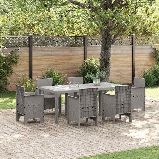 vidaXL Τραπέζι Κήπου Ανοιχτό γκρι 200 x 100 x 73 εκ. συνθετικό ρατάν
