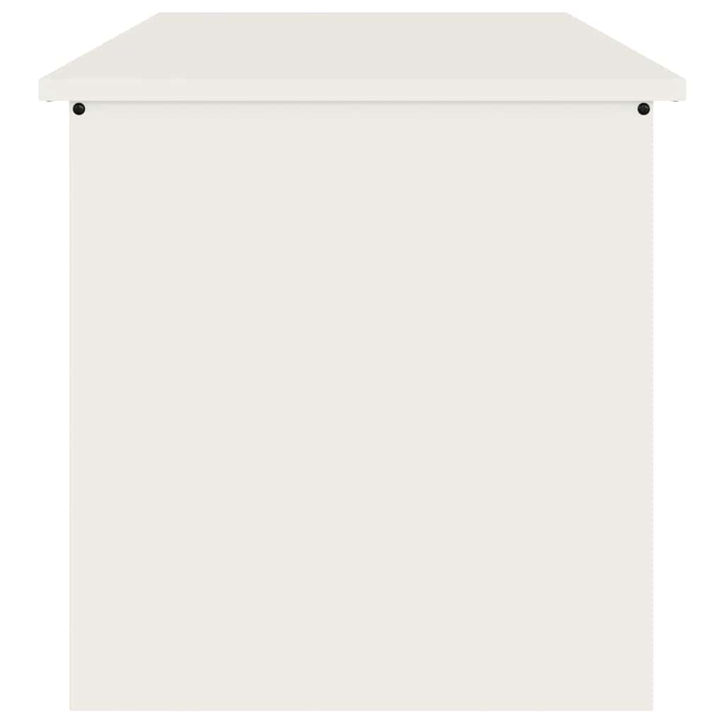 vidaXL Κουτί αποθήκευσης εξωτερικών χώρων Λευκό 80 x 50,5 x 50 εκ.