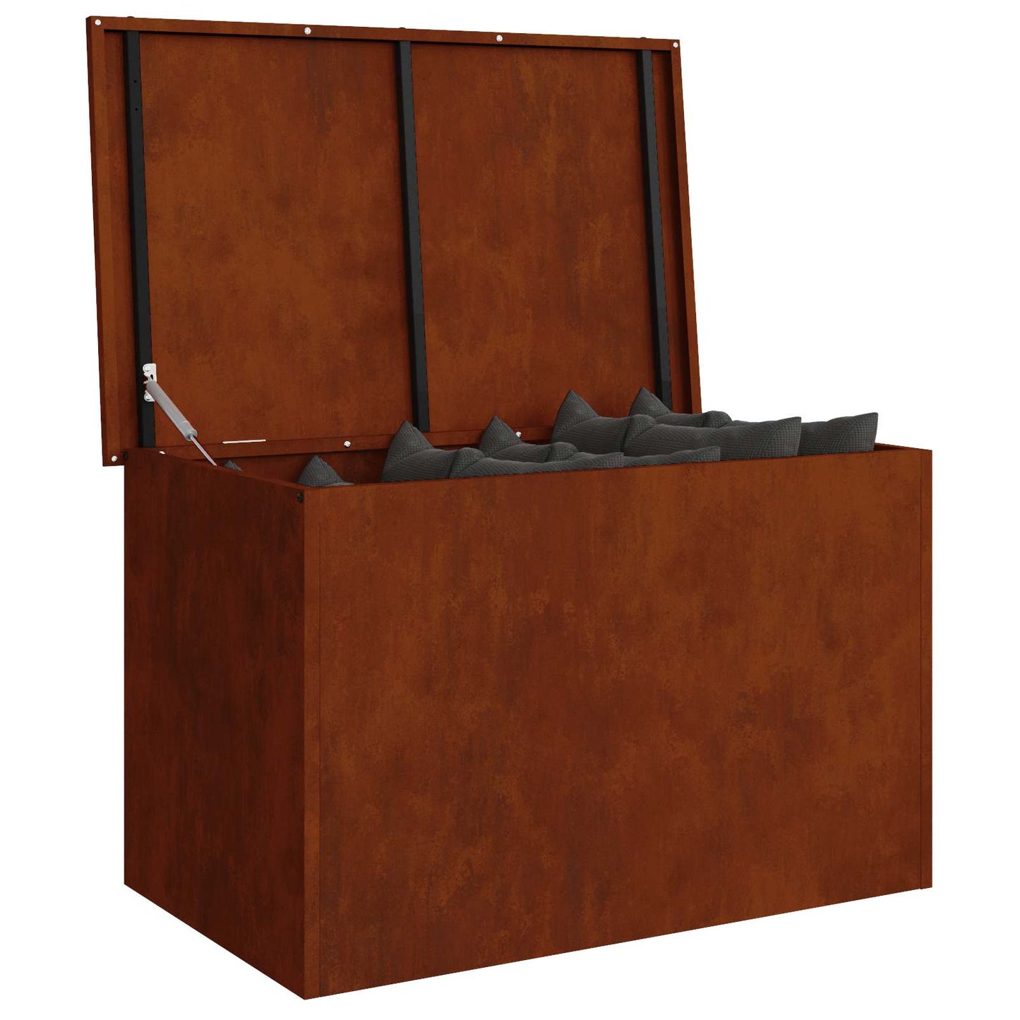 vidaXL Κουτί αποθήκευσης εξωτερικών χώρων Σκ rusty 80 x 50,5 x 50 εκ.