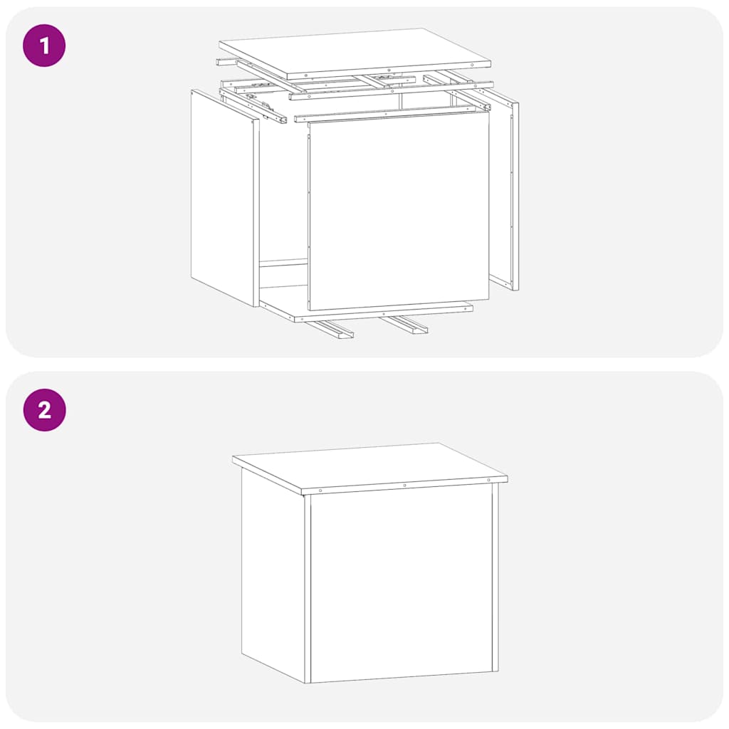 vidaXL Κουτί αποθήκευσης εξωτερικών χώρων με αποθήκευση Ελιά Πράσινη