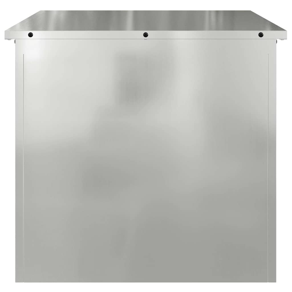 vidaXL Κουτί αποθήκευσης εξωτερικών χώρων Ασημί 55 x 50,5 x 50 εκ.