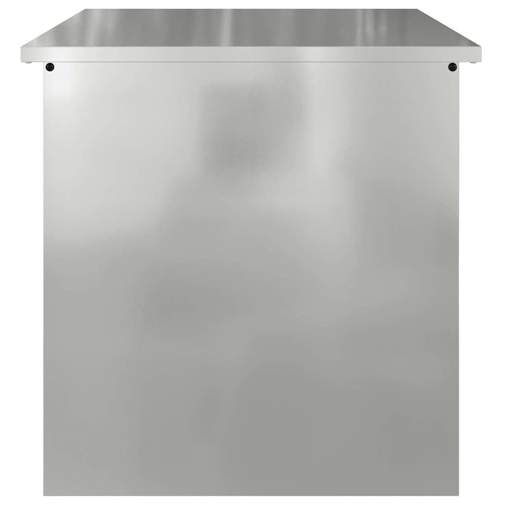 vidaXL Κουτί αποθήκευσης εξωτερικών χώρων Ασημί 55 x 50,5 x 50 εκ.