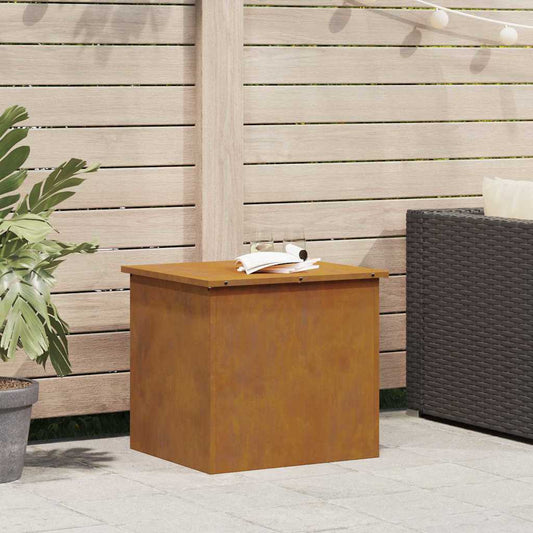vidaXL Κουτί αποθήκευσης εξωτερικών χώρων Σκ rusty 55 x 50,5 x 50 εκ.